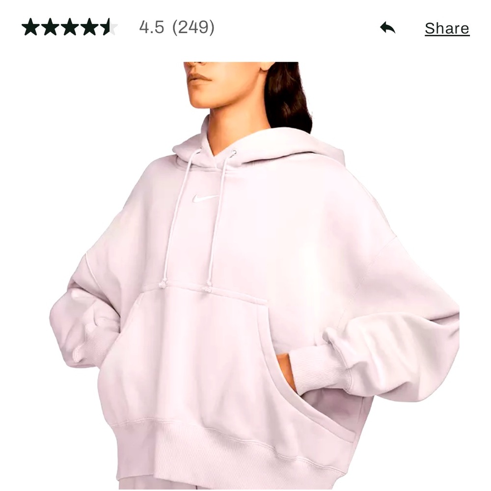 Cream Nike Phoenix Hoodie NWT - Picture 2 of 4
